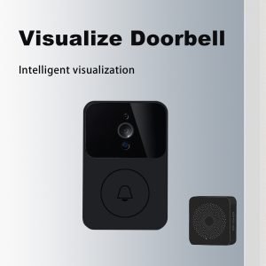 1pc Wireless Video Doorbell With Camera, Wide Angle Intelligent Visual Camera, WiFi Security Door Doorbell, 2-Way Audio HD Night Vision Only Support 2.4G Wifi Camera Build In Battery