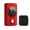 1pc Smart Wireless Doorbell, Smart 2.4G WIFI Video Doorbell, Tuya APP Smart System Control, Two-Way Intercom, Night Vision Function, Video Conversation, Family Helper (Delivered Without Battery)