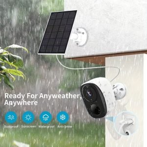 0832e69d-61df-4c9e-99c0-b0d78062b584 Security Camera Wireless Outdoor, 2K 3MP Night Vision With Spotlight, Wire-Free Battery Solar Powered, Human Detection, With Solar Panel, PIR Human Detection, 2-Way Talk, Waterproof, SD Card/Cloud Storage, Security Cameras Wireless Outdoor, Flood Light So