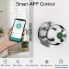 Smart Door Knob, Fingerprint Door Lock, Smart Lock Biometric Door Lock Fingerprint Door Knob With Tuya App Control, Suitable For Bedroom, Cloakroom, Apartments Offices, Hotels (Battery Included)