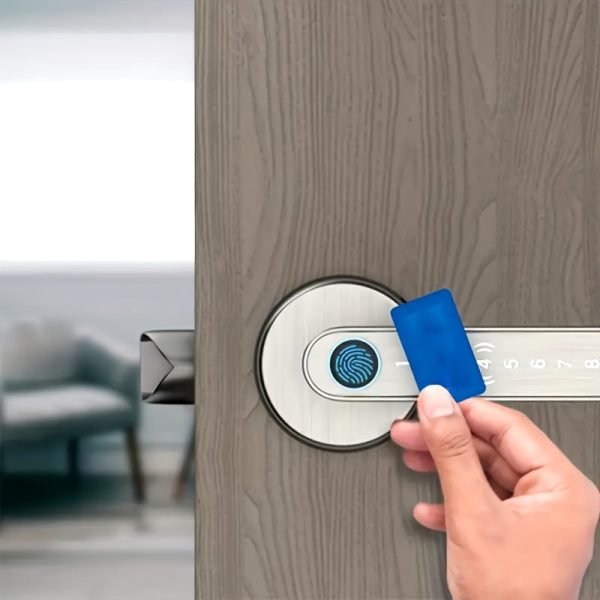 Smart Fingerprint Door Lock Waterproof Door Lock APP/Code/Key Card/Key 5-1 Unlock Way Gift For Birthday/Easter/President's Day (Battery Included)