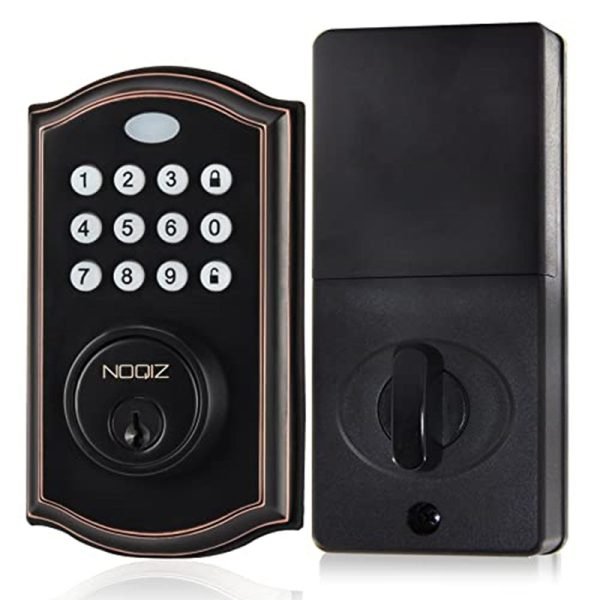 Noqiz Keyless Entry Door Lock, Smart Lock With Touchscreen Keypad, Secure Deadbolt Lock With 50 User Codes, Easy Installation, Auto Lock, Bedroom Door, Home, Apartment, M15 ORB