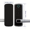 Smart Door Lock, Keyless Entry Door Lock Fingerprint Door Lock With Keypad Digital Door Lock With Handle For Home, Rental, Office And Hotel (Silvery)