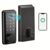 BULIST Smart Lock, Fingerprint Door Lock, Keyless Entry Door Lock, Touchscreen-Backlit Keypad Deadbolt - Tuya APP Full Control, Easy Installation and Programming - Black (Sales only in North America)