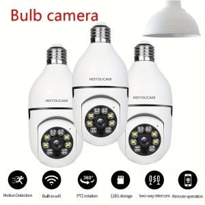 20bec629-173b-450e-b653-312d730af820-1 Light Bulb Security Cameras Indoor Wireless WiFi Camera 2.4GHz, 360 Degree, E27 Light Socket Screw In Security Cameras For Home Security Safe Cam Lightbulb Cameras Night Vision, 355° Pan/Tilt For Home Security Safe Light Bulb Cameras Indoor/outdoor, HD 10