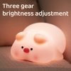 Silicone Night Light Piggy Pat Lamp Accompanying Sleeping Induction USB Rechargeable Bedroom Sleeping Bedside Lamp For Boys And Girls Friend Girlfriend Cute Holiday Gift