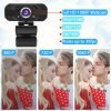 Webcam, USB Webcam With Microphone, 1080P HD Video Webcam, Streaming Computer Web Camera With 120° Vertically Rotation And 90° Wide View Angle, USB Computer Webcam For PC Laptop Desktop Video Calling