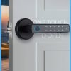 Fingerprint Password Mobile Phone App Smart Lock Digital Electronic Room Door Handle Lock