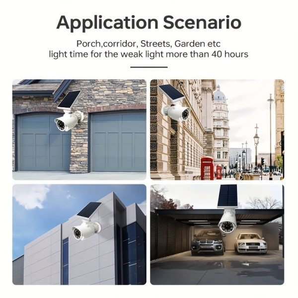 2 Packs, Solar Powered Dummy Camera, Fake Security Camera With LED PIR Motion Sensor Detection Light, Flood Light For Garden, Outdoor, Homes, Office, Shops, Garage