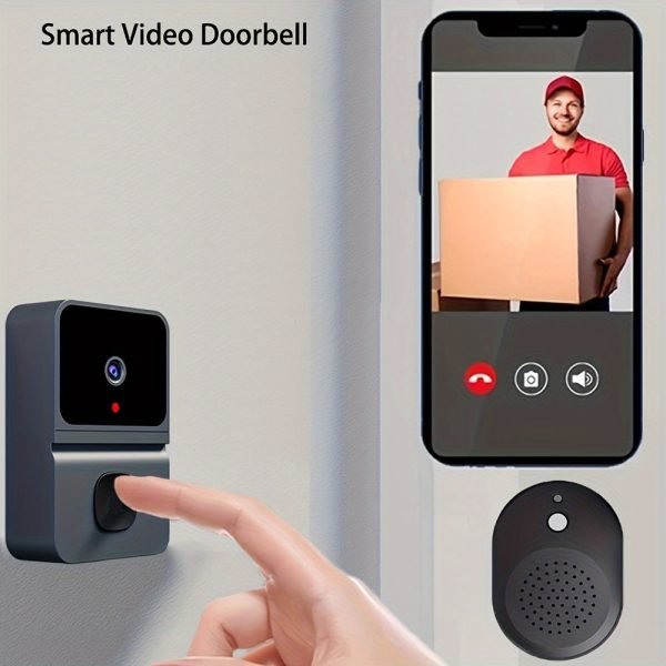 1pcs Smart Visual Doorbell, Wireless Wifi Household Low Power Consumption Long Standby, APP Remote Intercom, Free Rolling Cloud Storage (build In Battery)