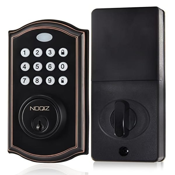 Noqiz Keyless Entry Door Lock, Smart Lock With Touchscreen Keypad, Secure Deadbolt Lock With 50 User Codes, Easy Installation, Auto Lock, Bedroom Door, Home, Apartment, M15 ORB