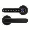Smart Door Knob, Fingerprint Door Lock Smart Lock Biometric Door Lock Fingerprint, NO APP, Black And Silvery, Great For Bedrooms, Cloakroom, Apartments Offices, Hotels