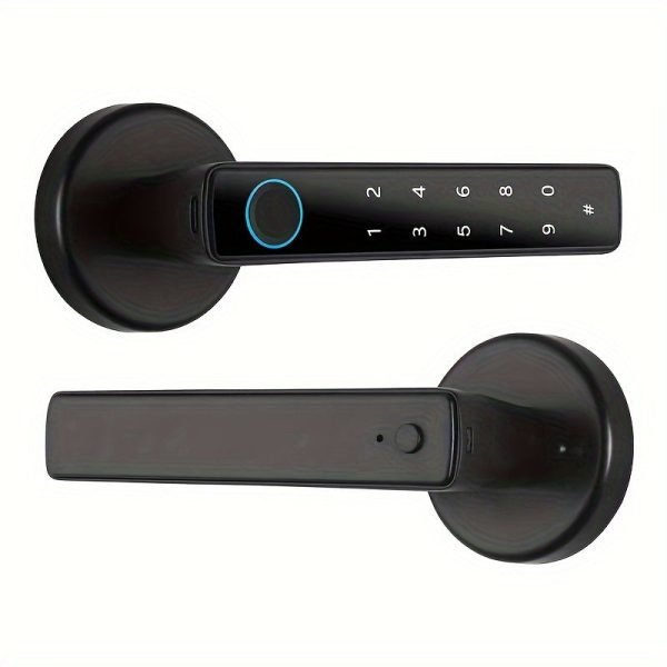 Fingerprint Password Mobile Phone App Smart Lock Digital Electronic Room Door Handle Lock