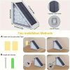 2 Packs Solar Stair Lights, High Brightness, RGB Steps Outdoor, Suitable For Garden Backyard Stairs, Stairs, Front Steps, Porches And Decks, Warm White