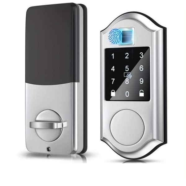 Smart Lock With Fingerprint Deadbolt - 5-in-1 Keyless Entry Door Locks With Keypads & App Remote Control, Waterproof Auto Smart Lock