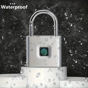 Mini Smart Fingerprint Padlock, Waterproof Security Door Lock, Antitheft Keyless USB Rechargeable Lock For Suitcase Luggage
