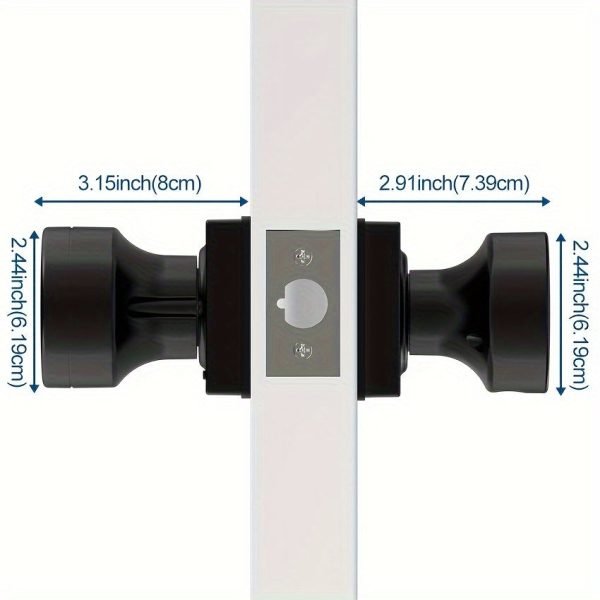 GeekTale Keyless Entry Door Lock With Keypad, Smart Door Knob Keypad Door Knob, Smart Lock With Keypad Smart Door Lock Digital Door Lock With Keypad For Indoors Bedrooms, Apartments, AirBnbs