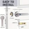Smart Door Knob, Fingerprint Door Lock Smart Lock Biometric Door Lock Fingerprint, NO APP, Black And Silvery, Great For Bedrooms, Cloakroom, Apartments Offices, Hotels