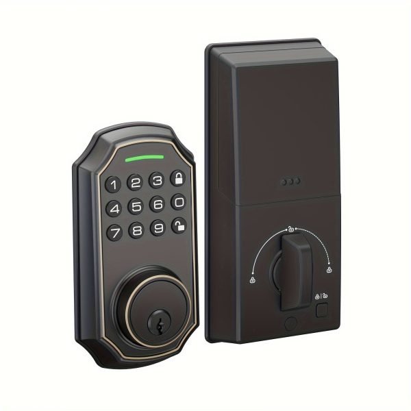 67537a85-e94b-4fde-a9f6-4c988e755224 BULIST Smart Deadbolt Door Lock, Pin Code Unlock - One-time Codd Unlock - Mechanical Key Unlock, Keyless Entry Door Lock With Backlit Keypad And Auto-Lock Enable Or Disable, Voice Prompt, Easy To Install And Programming, Long Battery Life (only In North A