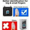 Fingerprint Padlock, Smart Padlock, Locker Lock, Biometric Metal Keyless Fingerprint Lock, Waterproof, For Gym Locker, School Locker, Luggage, Backpack, Suitcase, Black
