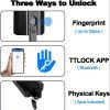 Heavy-duty Fingerprint Padlock With Application - Waterproof Biometric Smart Lock, With Key, Suitable For Warehouses, Fences, Outdoor Doors, Rechargeable Smart Padlock