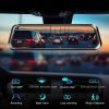 Car Rearview Mirror Camera, 9.66" Dual 1080P IPS Full Touch Screen Waterproof Front And Rear Cameras, Parking Assist And Monitor, Night Vision, 160° Viewing Angle, Split Screen Display With 8GB Memory Card