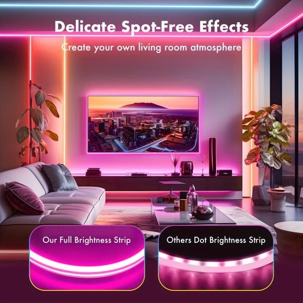 24V LED neon light 50 feet (about 1.9 meters), controlled by application/remote control, flexible LED rope light, multiple modes, outdoor RGB neon light, music synchronization game LED neon light strip suitable for bedrooms and indoor environments
