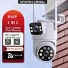 Multifunctional security camera wireless outdoor waterproof WiFi security monitoring 2K high-definition dual lens automatic rotation pan tilt night vision motion detection bidirectional call security camera
