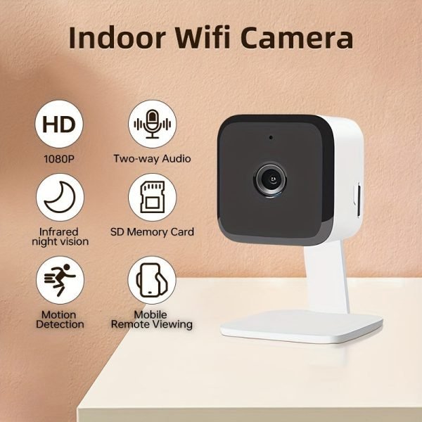 Home Security Camera Indoor 1080P, WiFi Cameras Wired For Pet, Motion Detection, Two-Way Audio, Night Vision, Phone App, Cloud Storage (Need To Pay)/SD Storage (Not Contain)