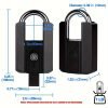 Heavy-duty Fingerprint Padlock With Application - Waterproof Biometric Smart Lock, With Key, Suitable For Warehouses, Fences, Outdoor Doors, Rechargeable Smart Padlock
