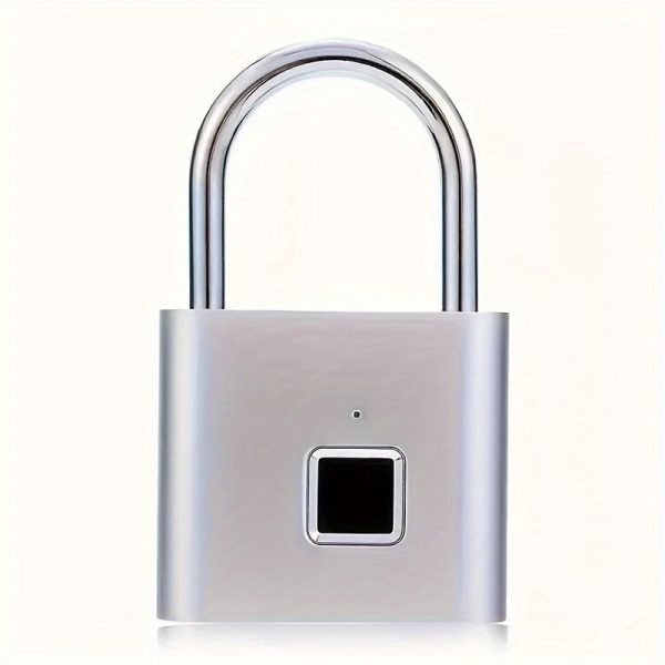 Mini Smart Fingerprint Padlock, Waterproof Security Door Lock, Antitheft Keyless USB Rechargeable Lock For Suitcase Luggage