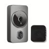 1pc Smart Wireless Doorbell, Smart 2.4G WIFI Video Doorbell, Tuya APP Smart System Control, Two-Way Intercom, Night Vision Function, Video Conversation, Family Helper (Delivered Without Battery)