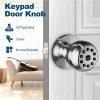 S10M Keypad Smart Door Knob, Smart Lock With Keypad Smart Door Lock Digital Door Lock With Keypad For Indoors Bedrooms, Apartments-Battery Included
