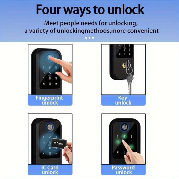 The Keyboard Lock With Handle And Intelligent Biometric Fingerprint Lock Is Suitable For Front Doors, Providing Keyless Entry. The Automatic Door Bolt Lock Is Suitable For Homes, Hotels, Apartments, And Offices.