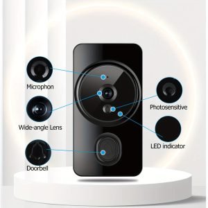 2024 new smart visual doorbell, smart system control, 2.4G wireless wifi for home and commercial use, no need to drill holes for the app camera (no built-in battery, shipped without battery).