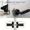 Smart Fingerprint Door Lock Waterproof Door Lock APP/Code/Key Card/Key 5-1 Unlock Way Gift For Birthday/Easter/President's Day (Battery Included)