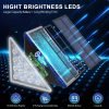 2 Packs Solar Stair Lights, High Brightness, RGB Steps Outdoor, Suitable For Garden Backyard Stairs, Stairs, Front Steps, Porches And Decks, Warm White