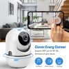 1pc HD 1080P Wireless Security WIFI Camera IP Camera, AI Smart Human Tracking Motion Detection, 2.4GAlarm Push, Video Surveillance, Smart Home Security Camera Mini Camera PTZ Camera Two Way Audio Security Indoor outdoors, Baby Pet Monitor works with 5G ph