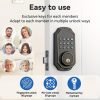 Fingerprint Smart Lock, Keyless Entry Lock, Fingerprint Deadbolt Lock - Backlit Keypad, One-Time Pin Code, Auto Lock Enable Or Disable, Voice Prompt, Long Battery Life, Easy To Install And Programm (Sales Only In North America)