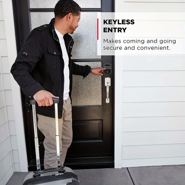 10-Button Keypad, Transitional Electronic Door Lock, Featuring Convenient Keyless Entry, User Codes And Auto Locking