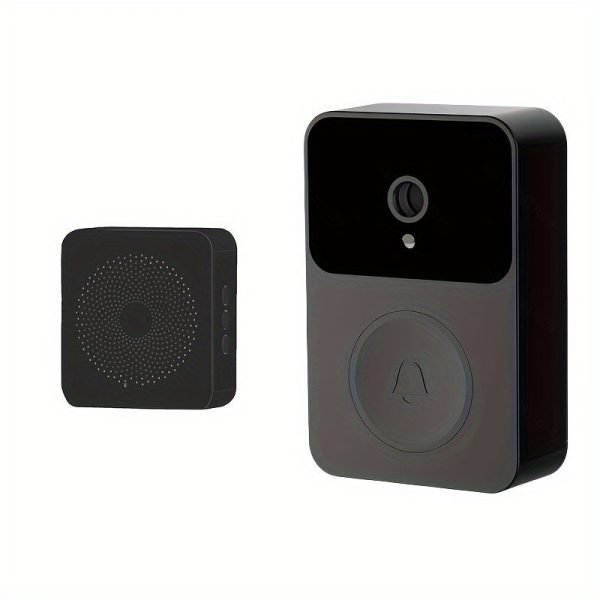 1pc Wireless Video Doorbell With Camera, Wide Angle Intelligent Visual Camera, WiFi Security Door Doorbell, 2-Way Audio HD Night Vision Only Support 2.4G Wifi Camera Build In Battery