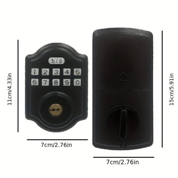 10-Button Keypad, Transitional Electronic Door Lock, Featuring Convenient Keyless Entry, User Codes And Auto Locking