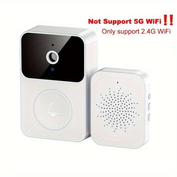 c3bc33b46846e15f2abdbe122e0a3ed4 1pc Doorbell Camera Wireless, Intelligent Visual Doorbell Home Intercom HD Night Vision WiFi Rechargeable Security Door Doorbell, Two-Way Calls, Photo, Recording, APP Control, Voice Change Function (White) Build-in Battery.
