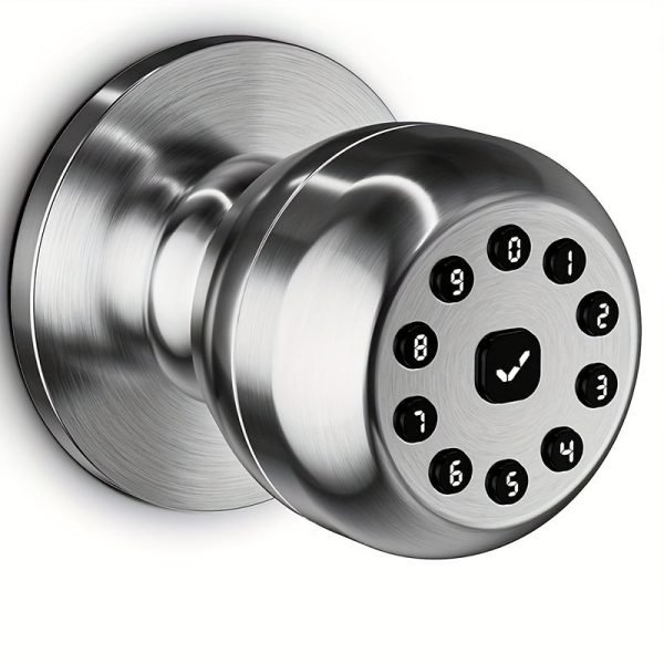 S10M Keypad Smart Door Knob, Smart Lock With Keypad Smart Door Lock Digital Door Lock With Keypad For Indoors Bedrooms, Apartments-Battery Included