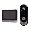 1 Set, Waterproof True Wireless Video Doorbell, 480P Camera Pixel, With 4.3 Inch Screen Real Time Indoor Monitor, No App Required, No Network Required, Friendly Using For Elders, Support SD Card Slot Saving Images & Videos, Local Storage