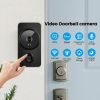 1pc Smart Wireless Doorbell, Smart 2.4G WIFI Video Doorbell, Tuya APP Smart System Control, Two-way Intercom, Night Vision Function, Video Conversation, Family Helper (delivered Without Battery)