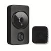 1pc Smart Wireless Doorbell, Smart 2.4G WIFI Video Doorbell, Tuya APP Smart System Control, Two-Way Intercom, Night Vision Function, Video Conversation, Family Helper (Delivered Without Battery)