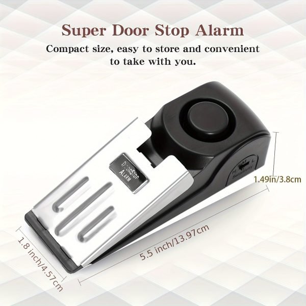 cfa4be64f170683f82c36e2d52157e02 120dB Intruder Alert: Door Stop Alarm - The Ultimate Security Wedge For Home, Traveling & Hotel