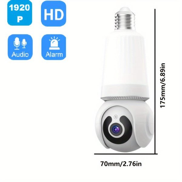 HD Lens Wireless Wi-Fi Smart Home Security Camera with Human Detection, Two Lenses, Motion Tracking, Color Night Vision, Instant Alerts, 355° Pan/Tilt Panoramic Surveillance and Two-Way Audio - 2.4 GHz Only