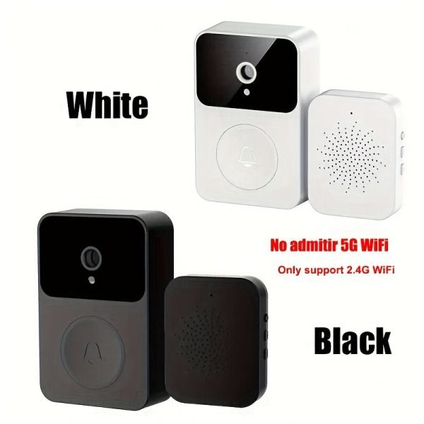 d6e5e7099246919523f8aa4678b1ffe2 1pc Doorbell Camera Wireless, Intelligent Visual Doorbell Home Intercom HD Night Vision WiFi Rechargeable Security Door Doorbell, Two-Way Calls, Photo, Recording, APP Control, Voice Change Function (White) Build-in Battery.